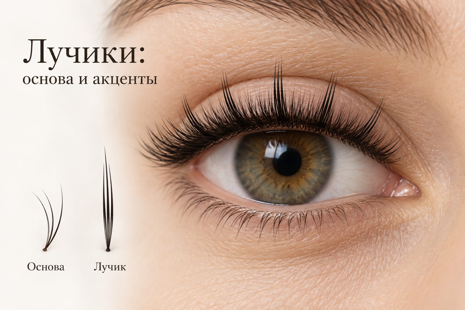 Учебная иллюстрация: пять длинных лучиков над более короткой основой